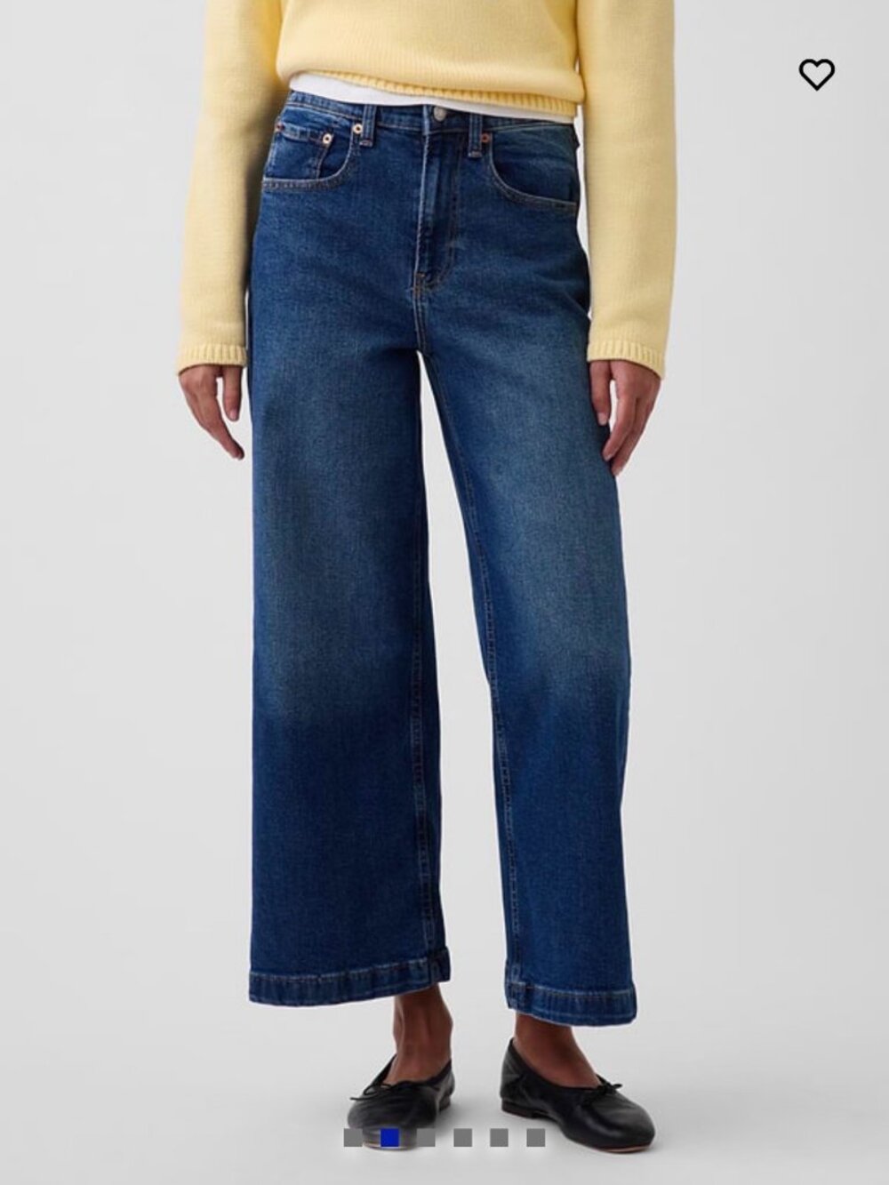 GAP High Rise Stride Wide-Leg Ankle Jeans - 28P